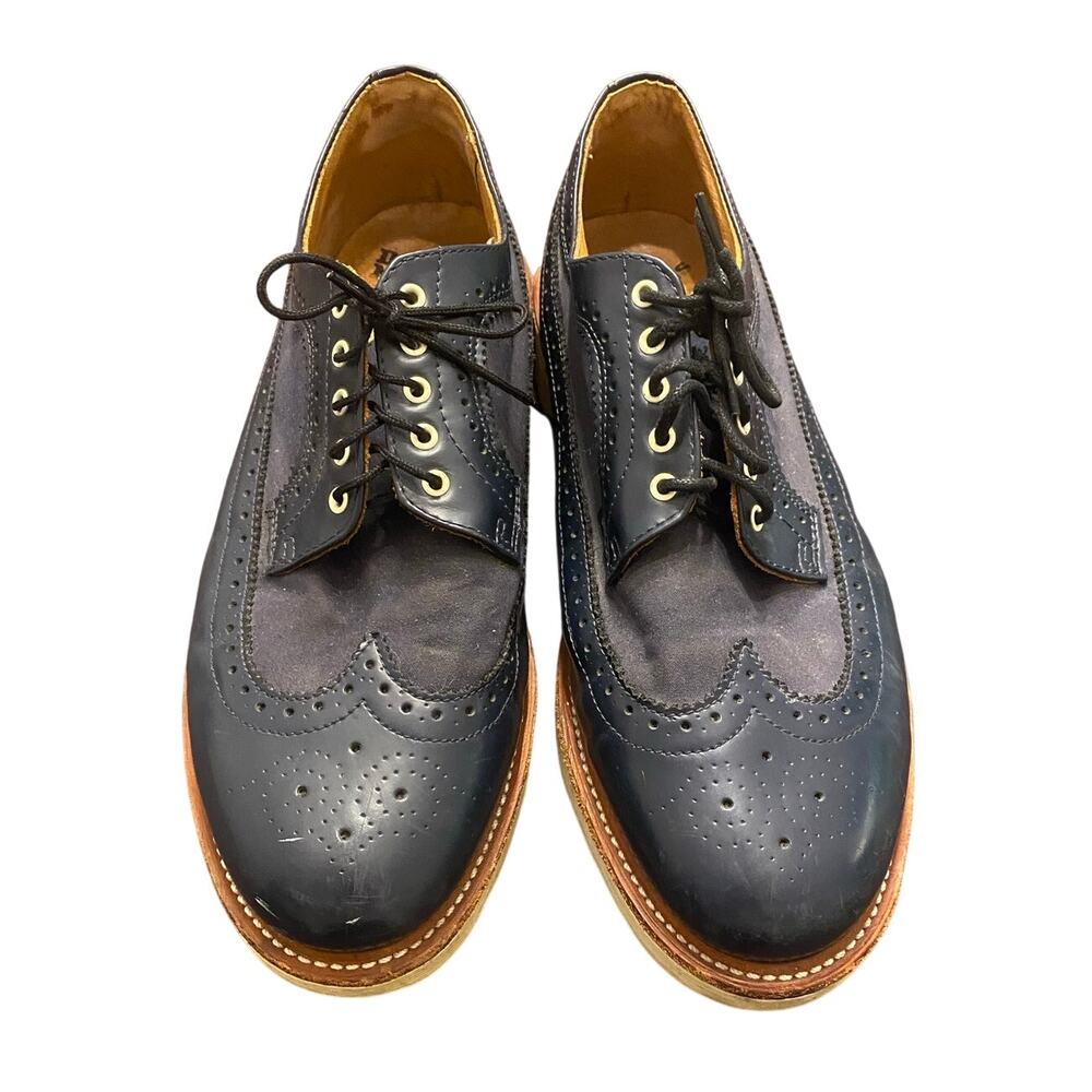 Dr. Martens Alfred Wingtip Oxford Brogue Shoes Navy Blue Men’s 11 Heritage Indie - Picture 9 of 11